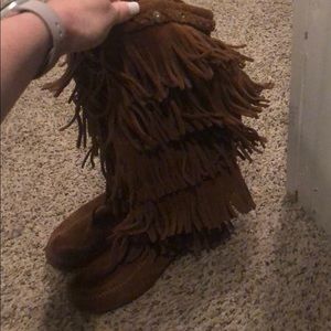 Minnetonka Mocs knee high boots
